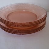 Service of 8 plates Rosaline Arcoroc