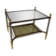 Brass, steel and patinated brass sofa end 1960