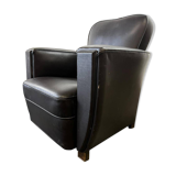 Vintage Art Deco leather armchair / single armchair / chair
