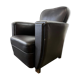 Vintage Art Deco leather armchair / single armchair / chair