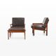 Capella Easy Chairs with Ottoman by Illum Wikkelsø for Nelse Eilersen, Denmark, 1950s, Set of 3