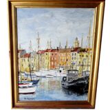 Painting port of St Tropez signed J.P. Rémon