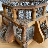 Wooden and metal birdcage