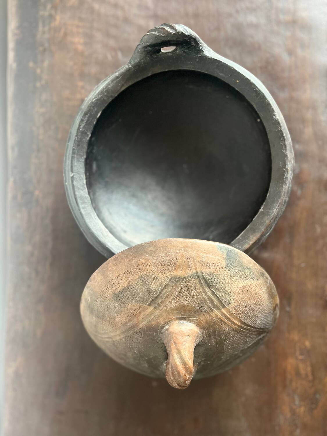 Abron Terracotta Bowls with Clay Lid - African Bowl