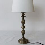 Silver metal lamp foot