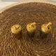 🌟 Vintage Trio of Acorn Salt and Pepper Shakers (Silver & Gold Metal)