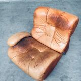 Mid-Century Modern Italian Leather Sectional Sofa by Ipe, Italy, 1970s, Set of 5