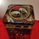 English metal tea box