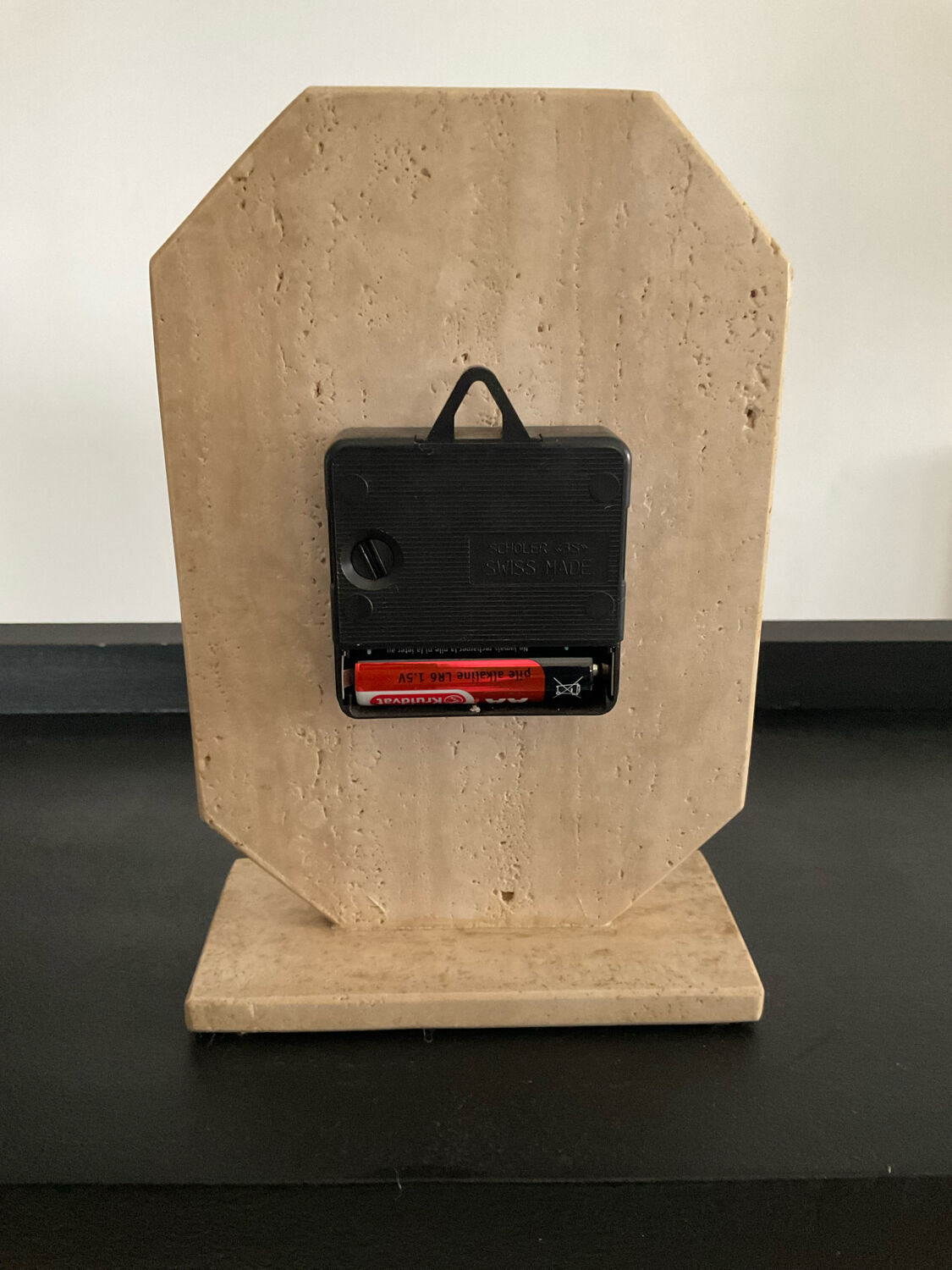 Travertine clock from the 70s