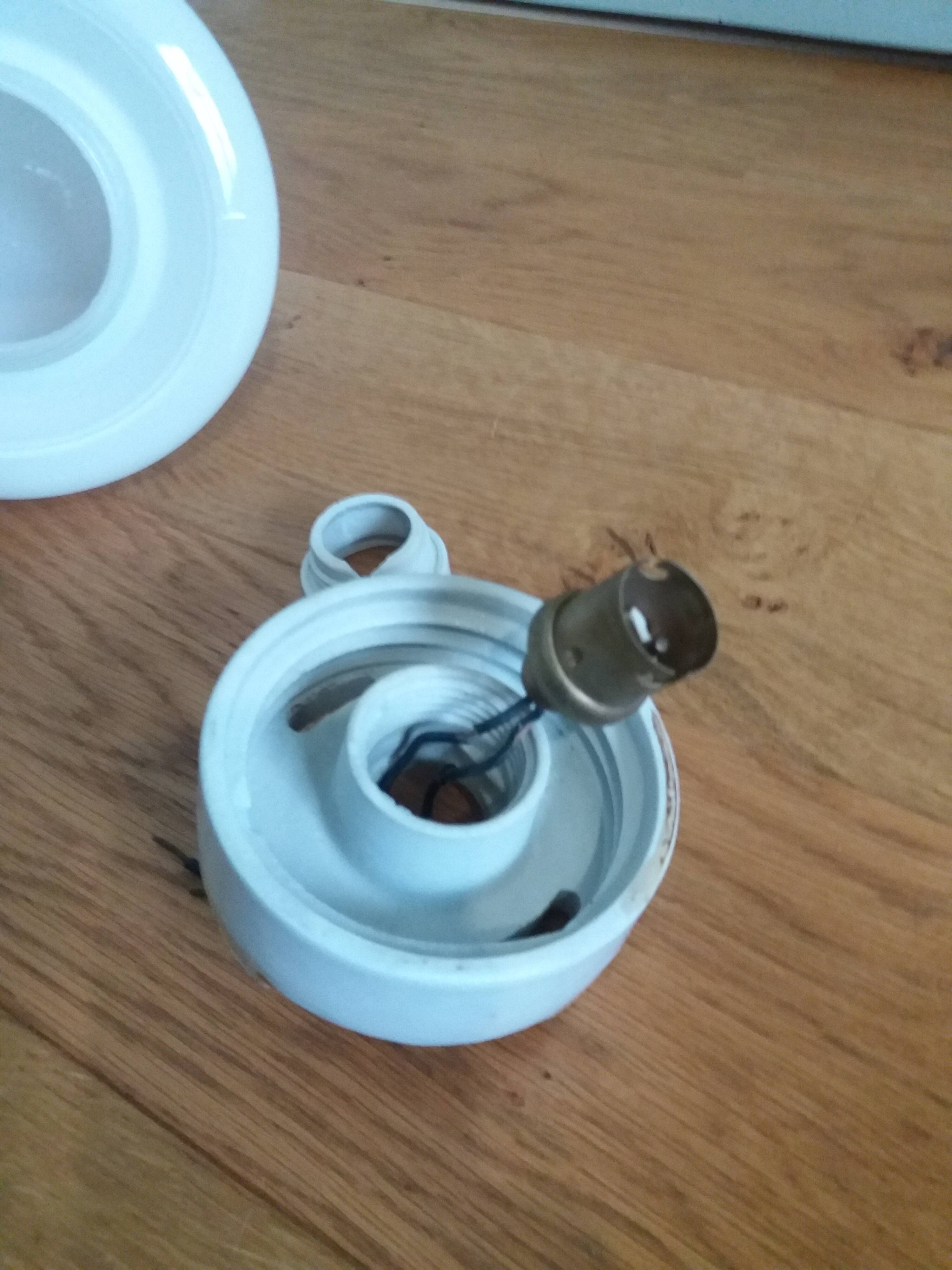 Opaline glass wall lamp