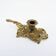 Antique rococo-style hand candlestick in bronze or brass