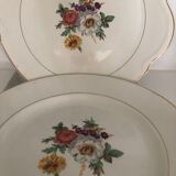 Lot of 3 serving dishes old in half porcelain Badonviller