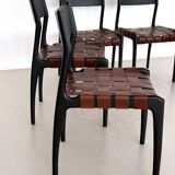Piero Palange Werther Toffoloni Mod. 993 Dining Chairs for Montina 1960 Set of 6