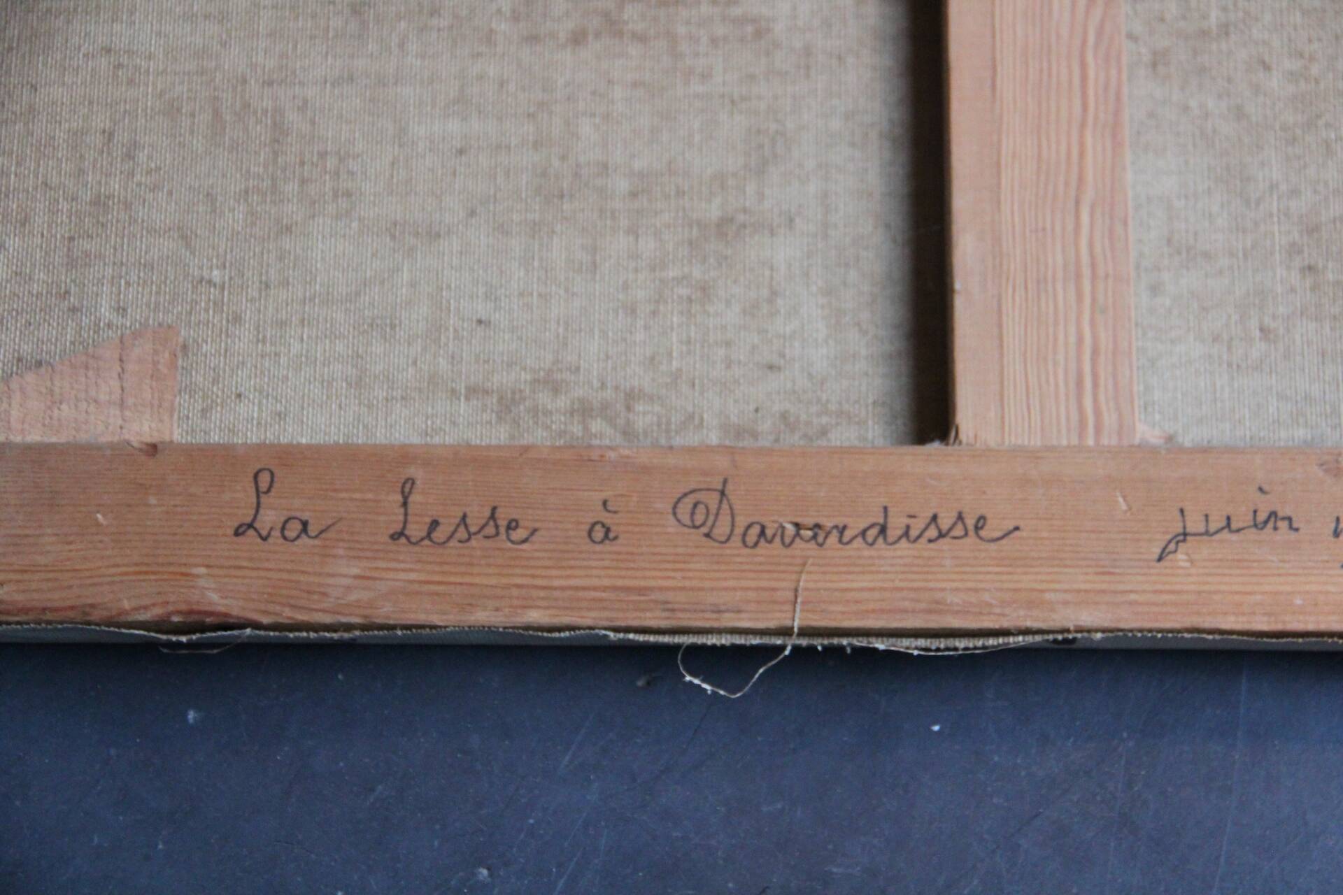 Oil on canvas, rural landscape, signed