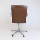 Rudolf Glatzel Leather Office Chair, Knoll