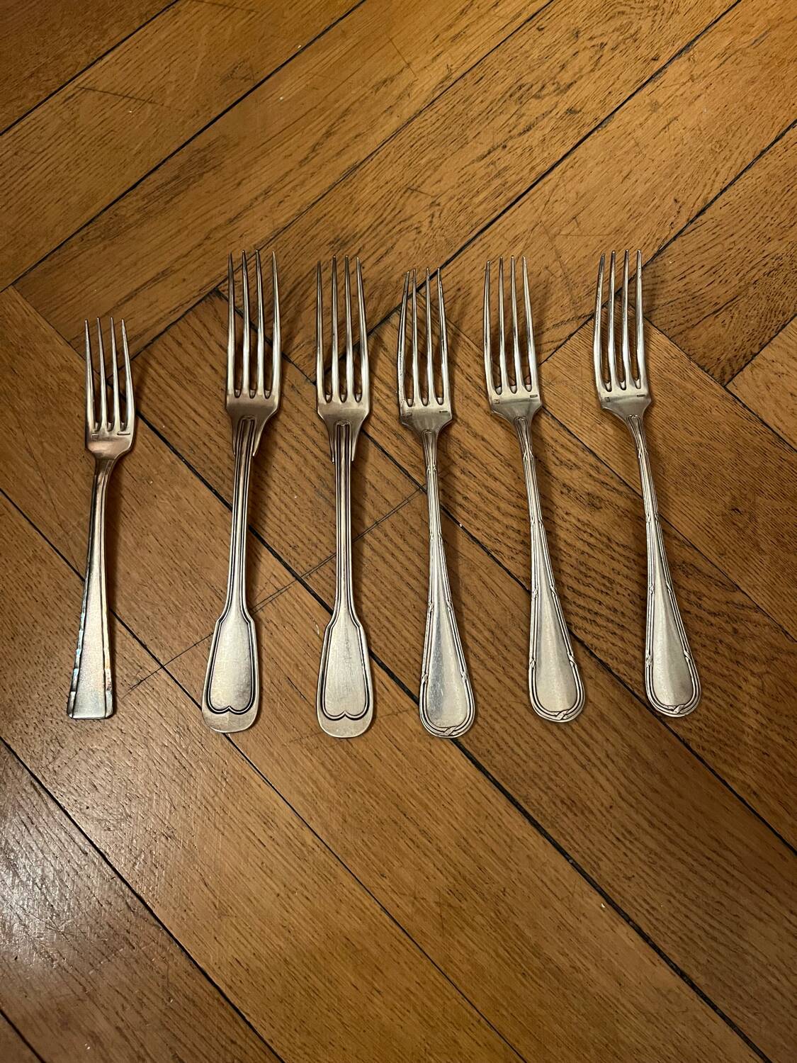 Antique silver forks