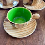 Vallauris coffee set – wood effect & colorful interiors