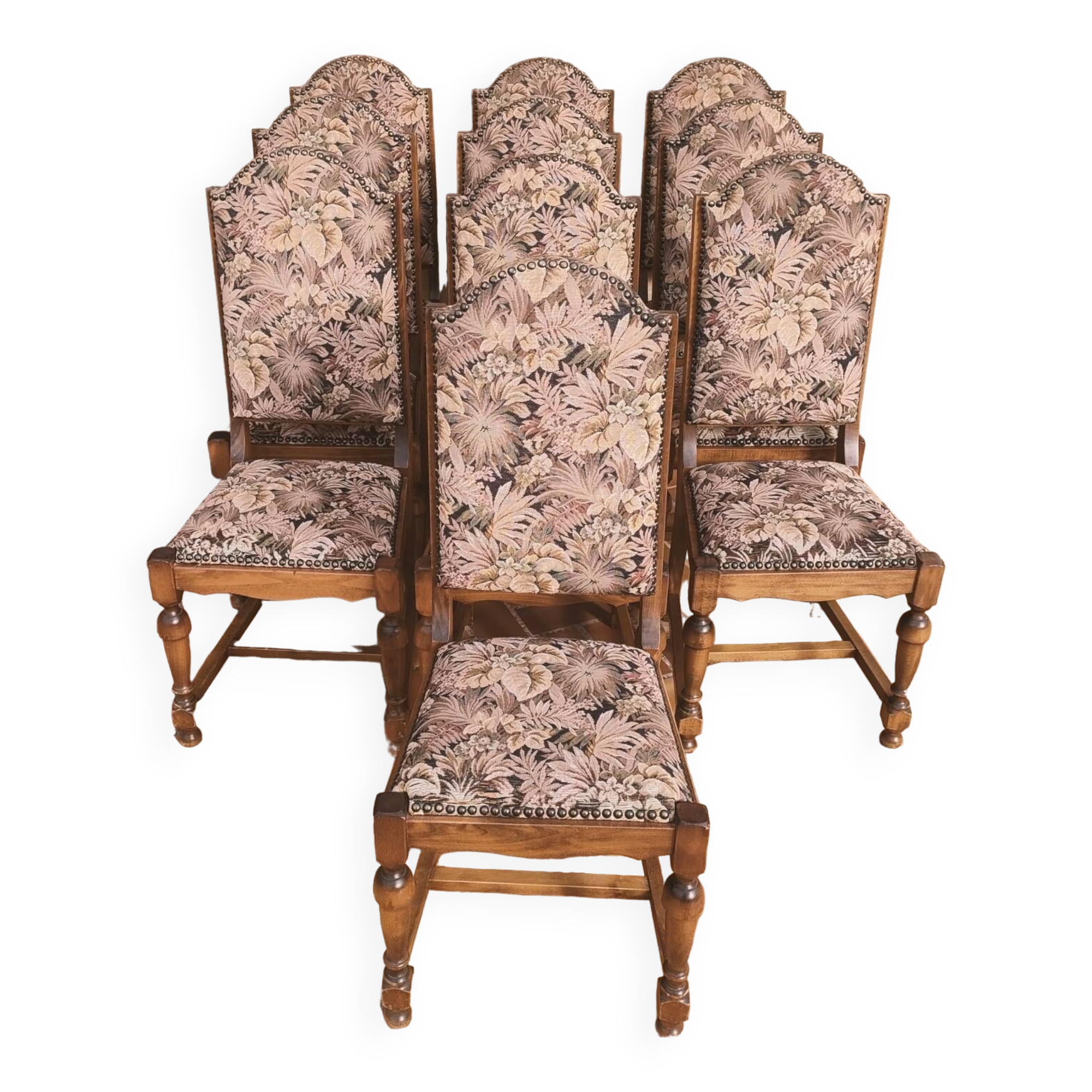 Suite of vintage upholstered chairs