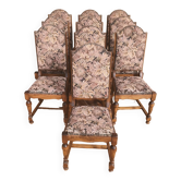 Suite chaises tapissier vintage