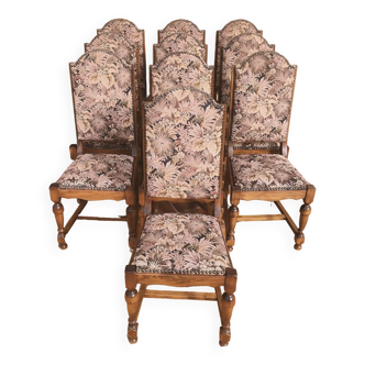 Suite chaises tapissier vintage