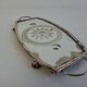 Vintage Art Deco Mirrored Glass Serving Tray with Floral Motif