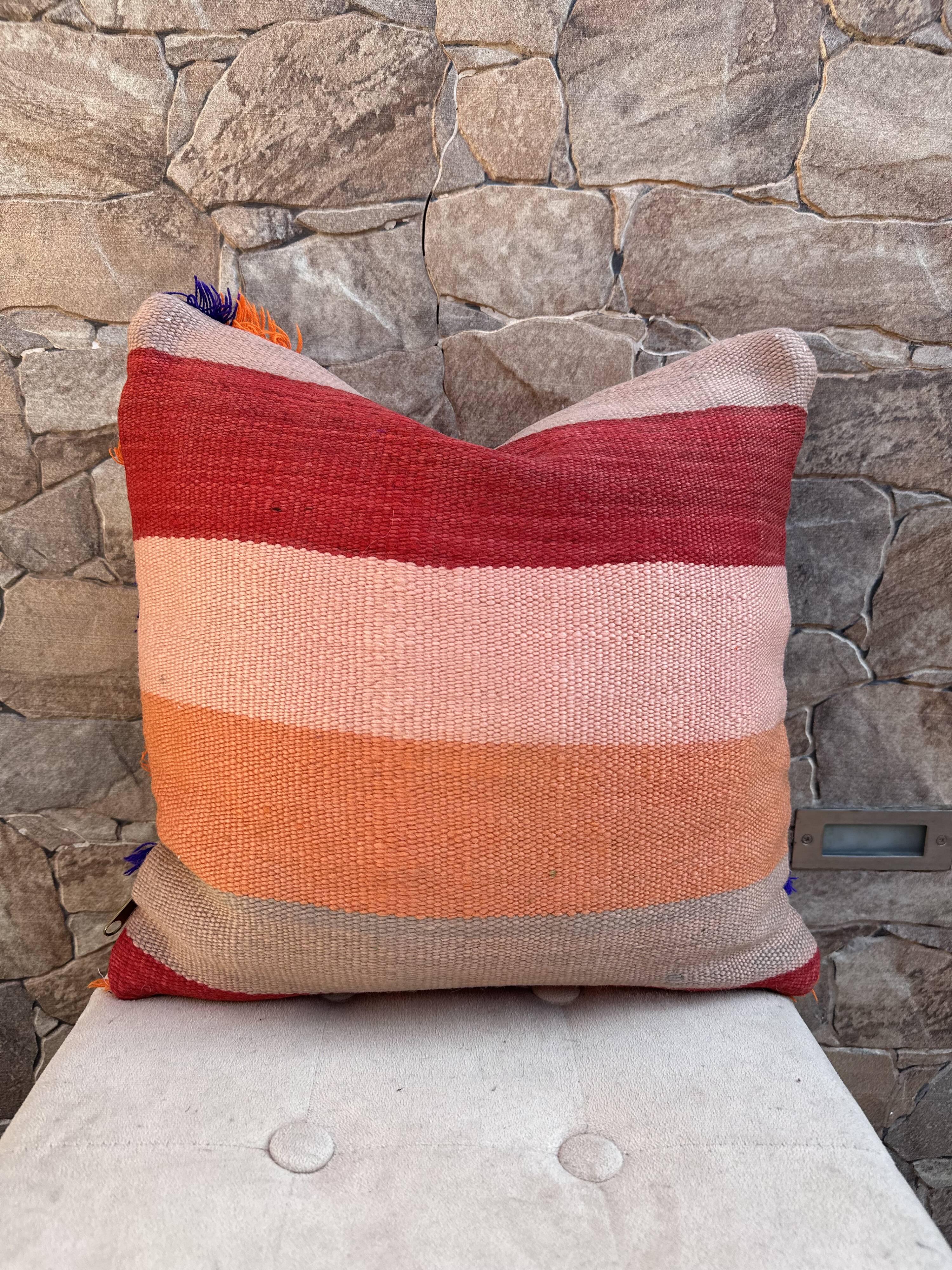 Vintage Moroccan Berber wool cushion cover