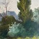 HSP painting "Landscape at the water's edge" signed Marcel Lemagny (20th century)