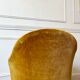 Toad armchair in gold velvet
