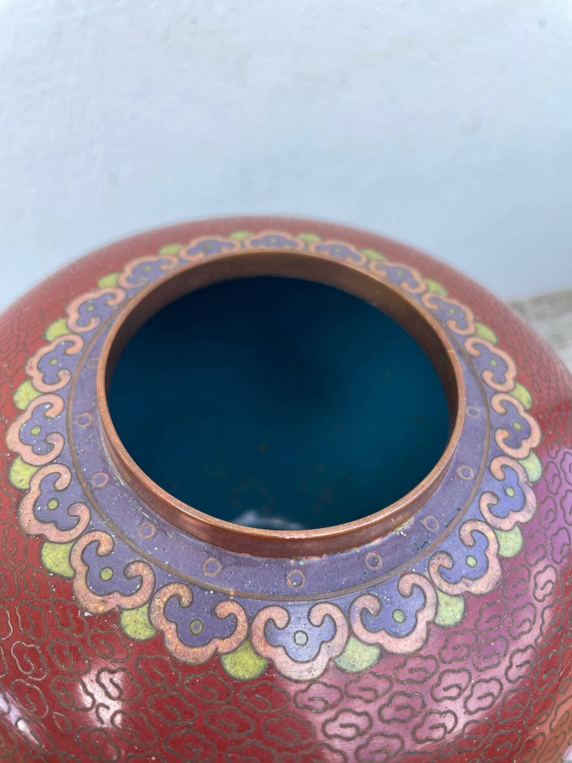 Chinese cloisonne ginger jar