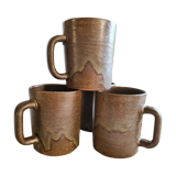 Set of 4 sandstone mugs