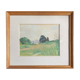 Table HSP "Wooded landscape" signed middle XX° + frame
