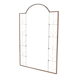 Scandinavian mirror in beech and metal, Sweden, 1960, 115x78cm