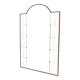 Scandinavian mirror in beech and metal, Sweden, 1960, 115x78cm