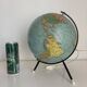 Vintage globe 1962 terrestrial world map glass tripod Taride - 28 cm