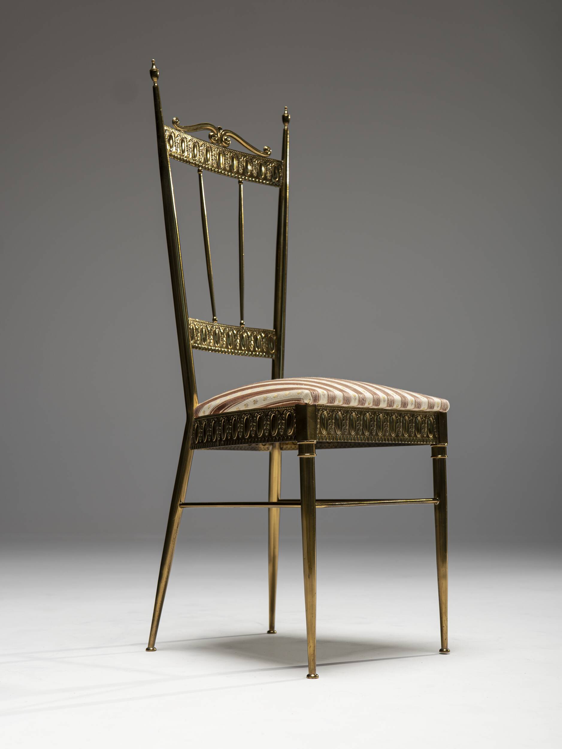 Chiavari Brass Side Chair, Italy, 1960s