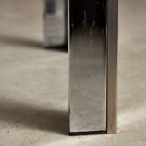 Table Basse en Chrome et Verre Fumé, 1970s