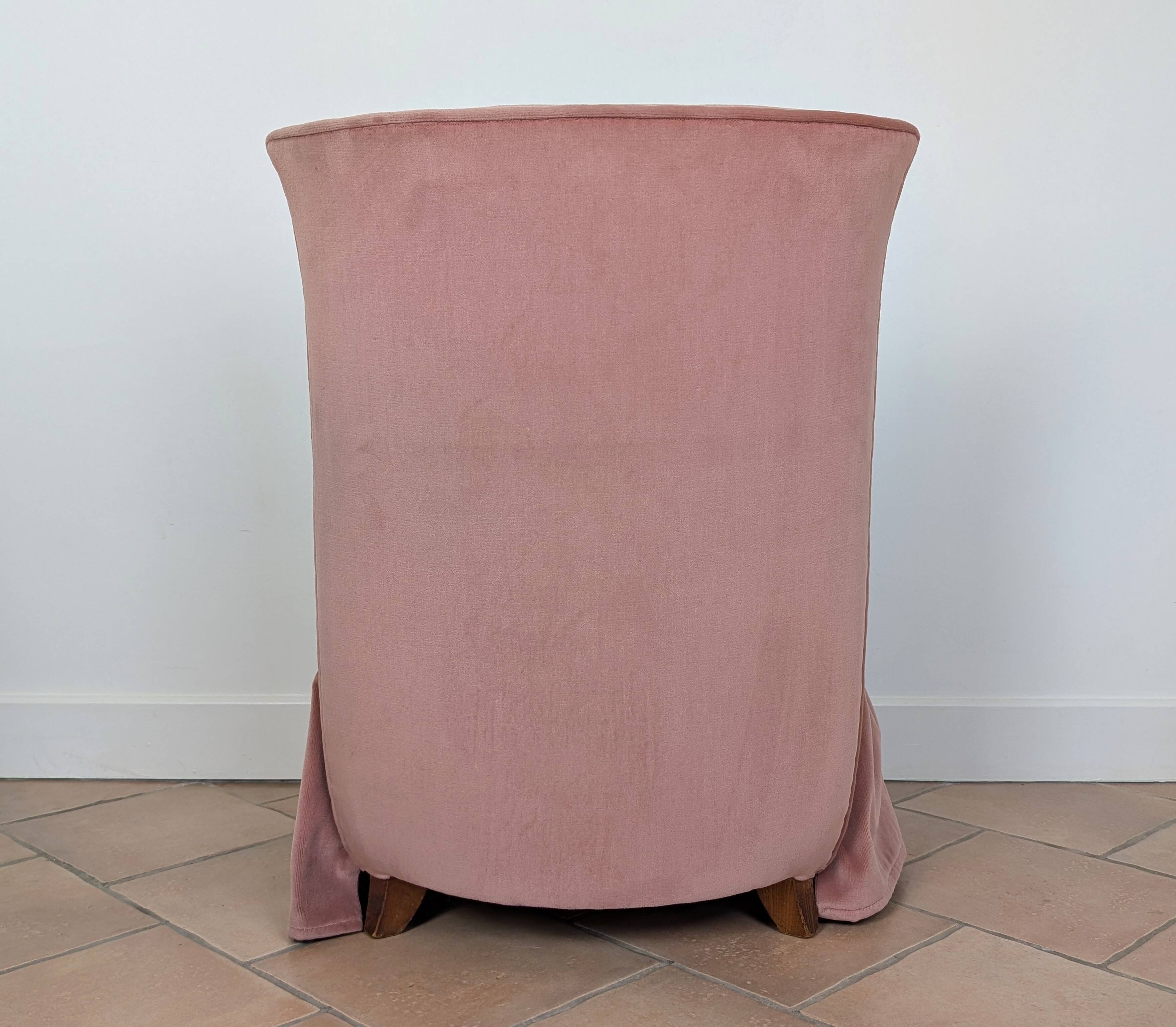 Fauteuil crapaud en velours