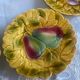 Set of 6 dessert plates in Sarreguemines majolica.