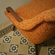 Sofa Orange organic Danish 50s/60s