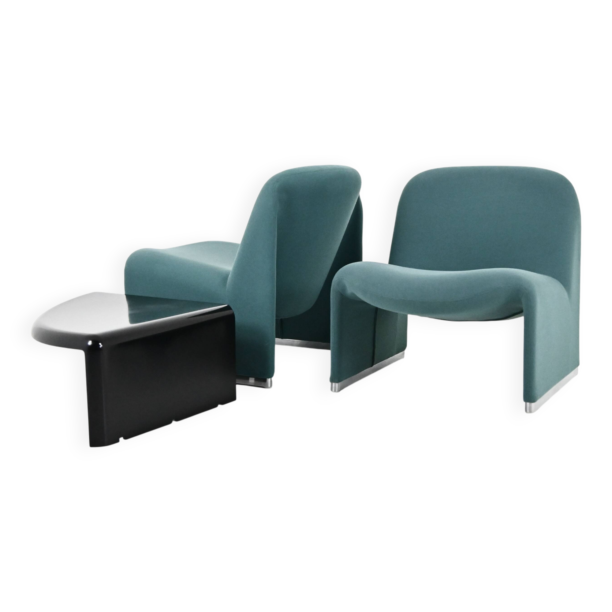 Armchairs + Alky table by Giancarlo Piretti for Anonima Castelli, years.