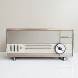 Mid century radio, tube radio europa 3030 with wood paneling