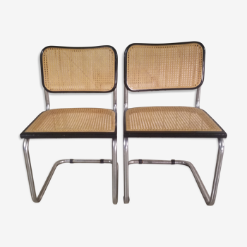 Pair of chairs Cesca B32 by Marcel Breuer