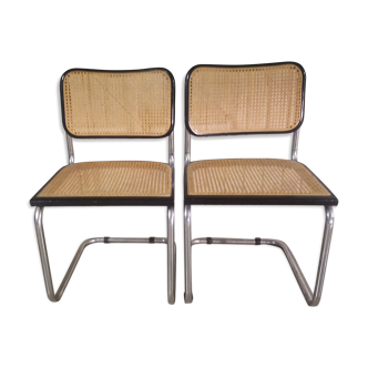 Pair of chairs Cesca B32 by Marcel Breuer
