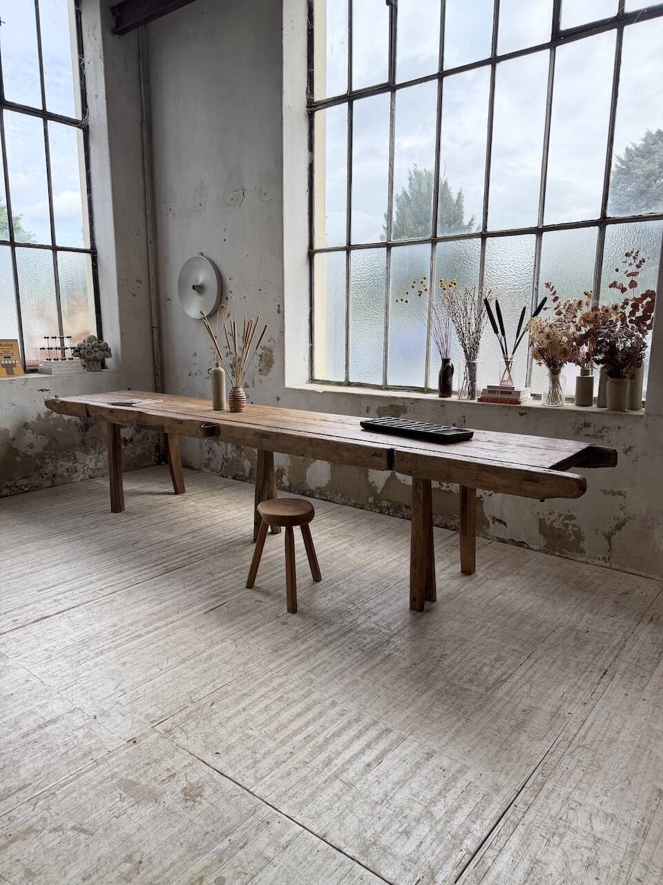Brutalist popular art table XXL 3.5m/4m pine and oak