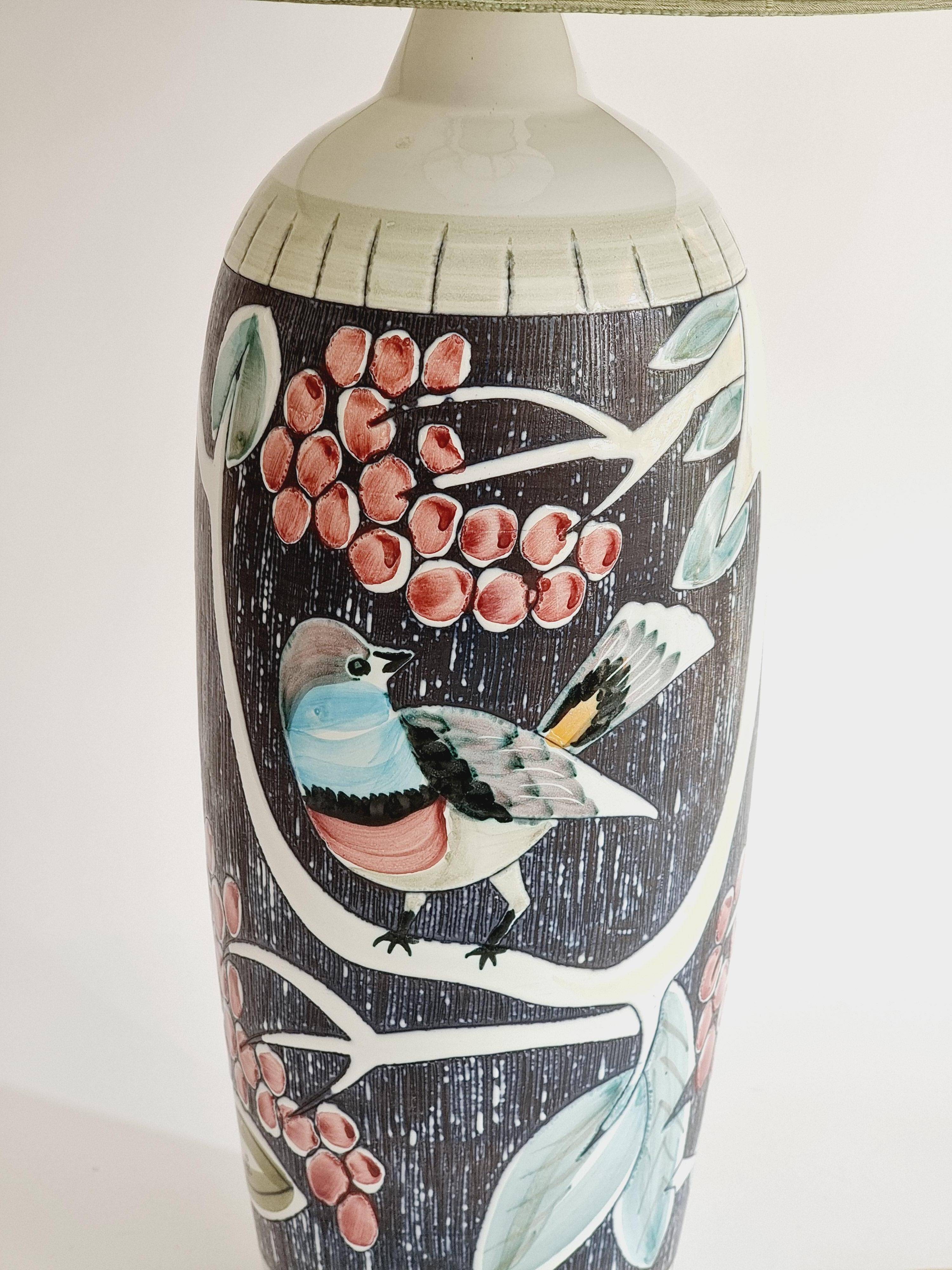 NILA table lamp in ceramic, handmade in Sweden, mid-1900s.