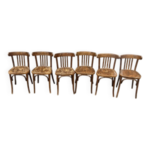(Lot) 6 chaises bistrot