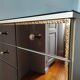 Commode vintage Italienne 1970 en verre miroir