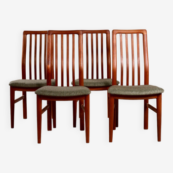 Set of 4 Kai Kristiansen chairs for Schou Andersen