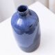 Navy Blue Glazed Ceramic Vase by Wolfgang Thibault Keramik – Mid-Century 1970s Studio Vase