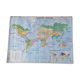 Planisphere world map vintage physics and vegetation